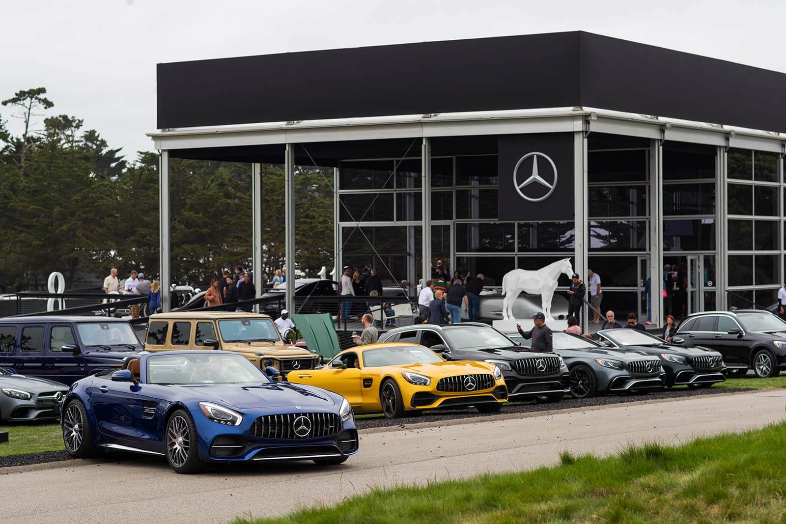 Mercedes display at the Pebble Beach Concours d'Elegance