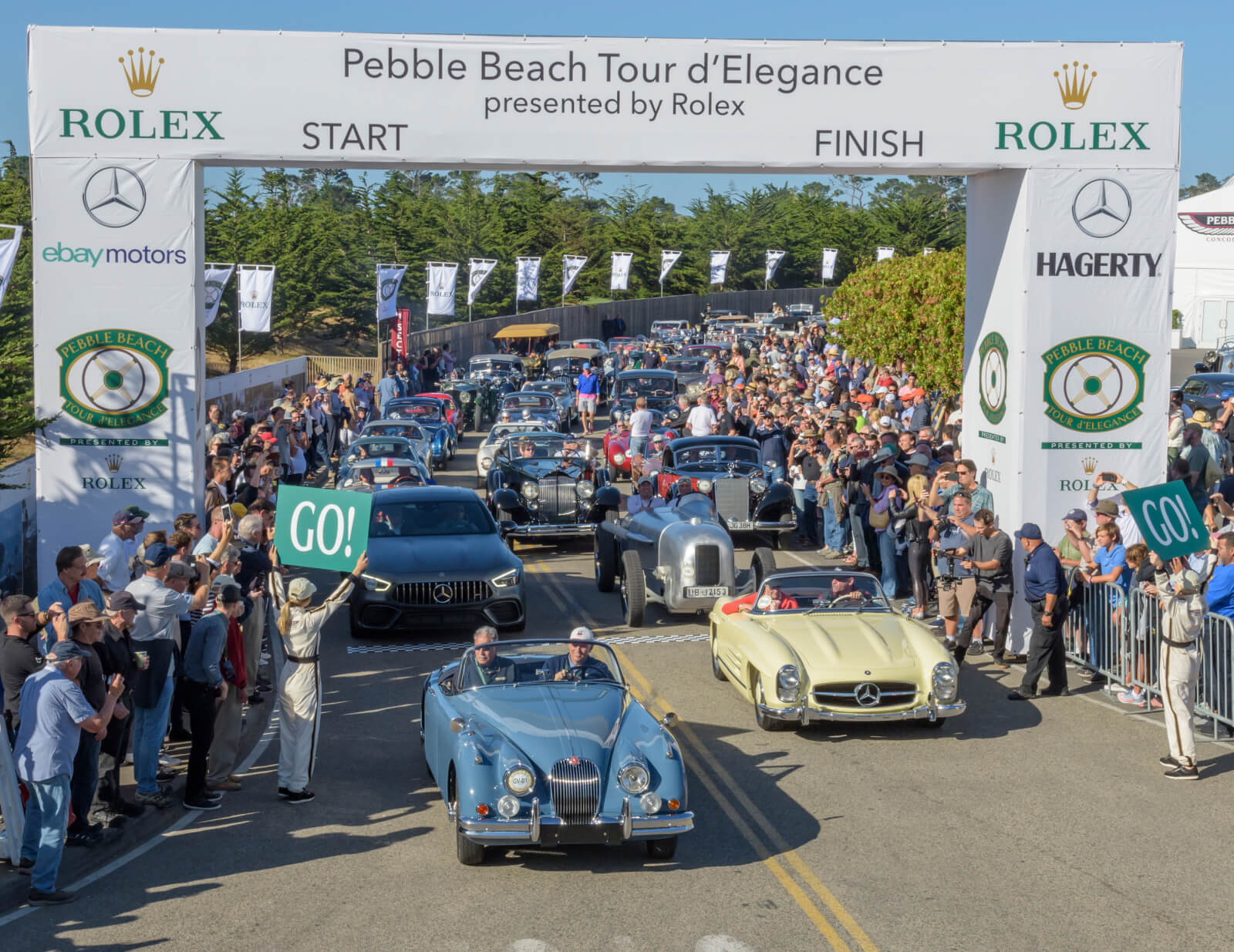 The start of the Pebble Beach Tour d'Elegance