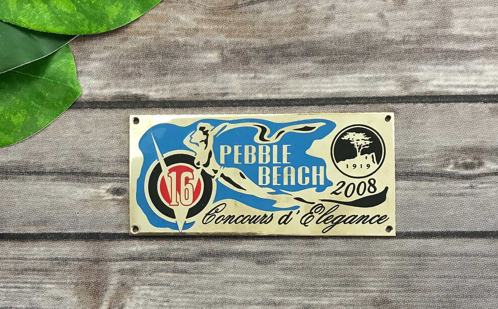 Pebble Beach Concours d'Elegance 2008 Dash Plaque