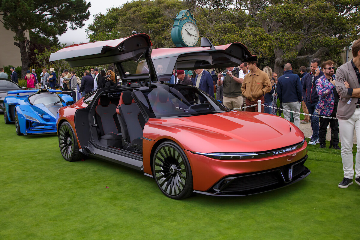 DeLorean Alpha5 on the Concept Lawn at the 2022 Pebble Beach Concours d'Elegance