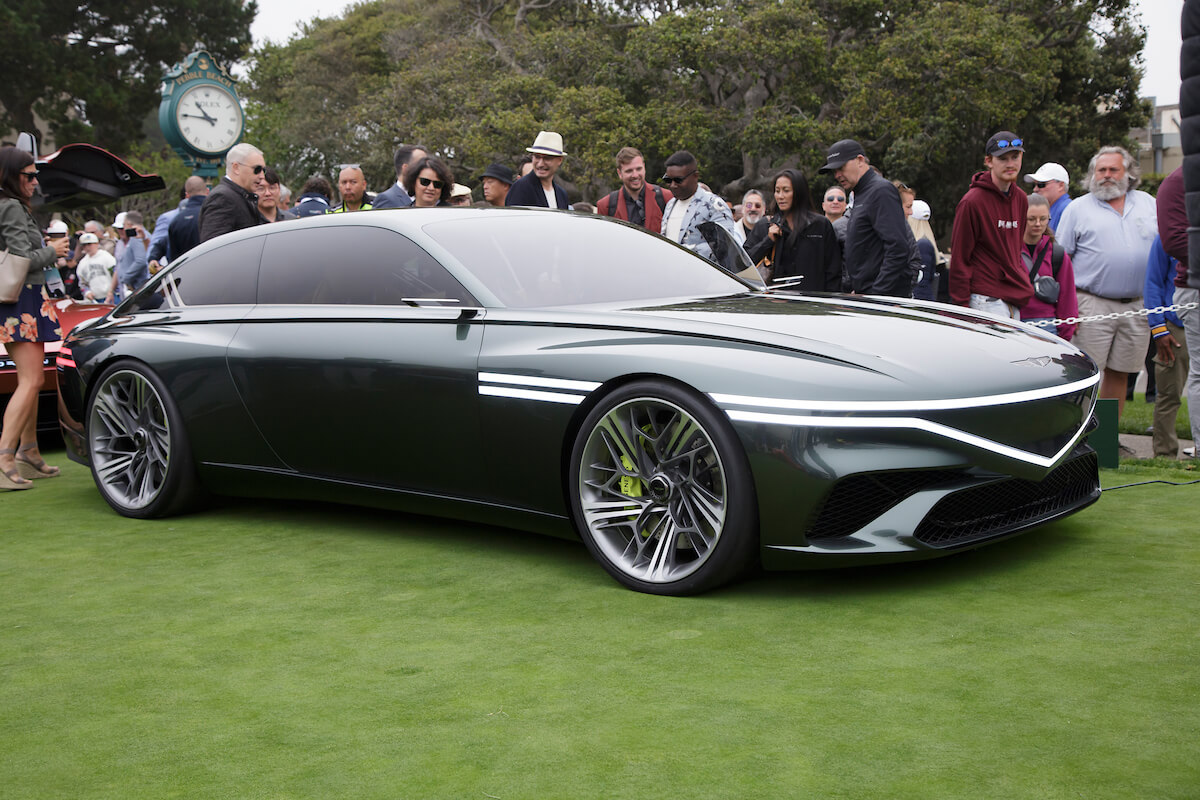 Genesis X Speedium Coupe Concept on the Concept Lawn at the 2022 Pebble Beach Concours d'Elegance