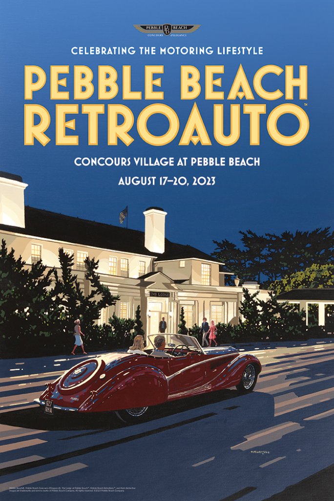 2023 Pebble Beach RetroAuto Poster