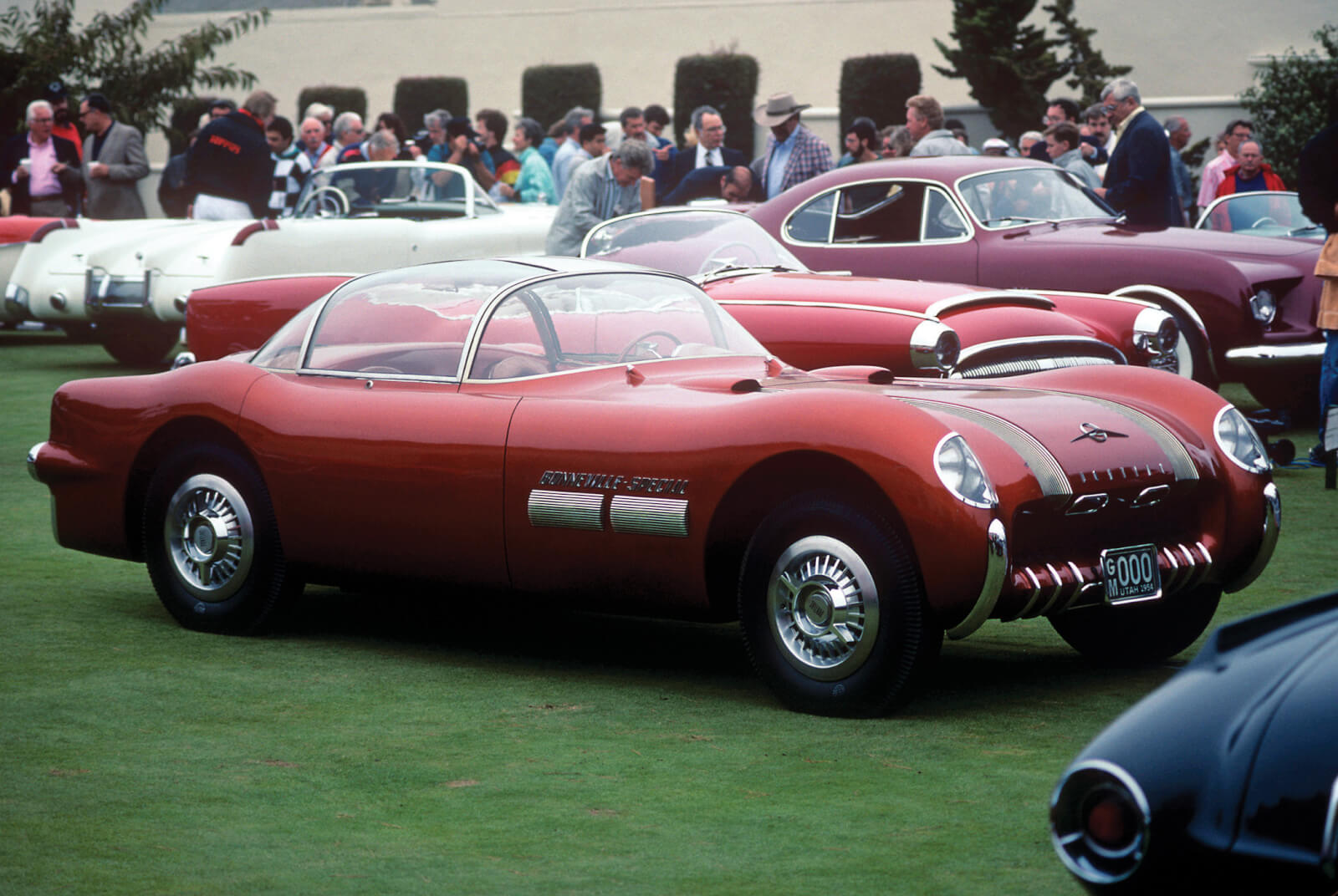 1954 Pontiac Bonneville Special on the first Pebble Beach Concept Lawn in 1989.