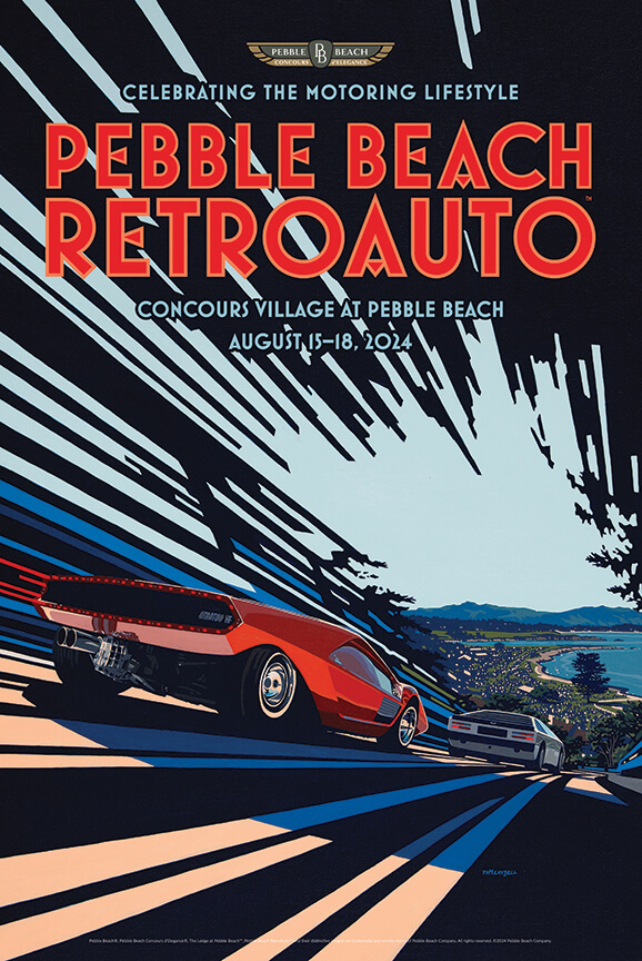 2024 Pebble Beach RetroAuto Poster